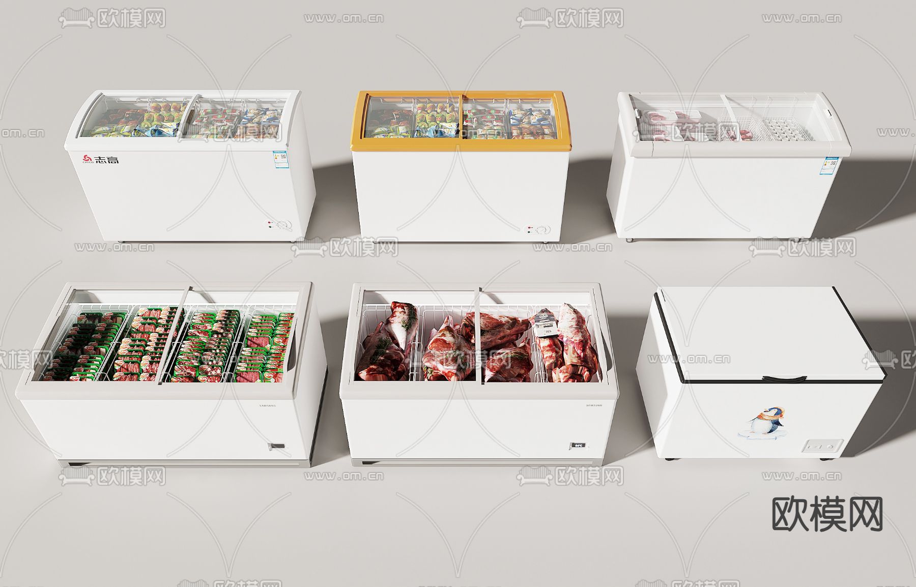 冰箱冰柜su模型下载（渲染图1）