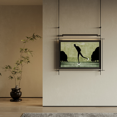  中古风装饰画su模型 