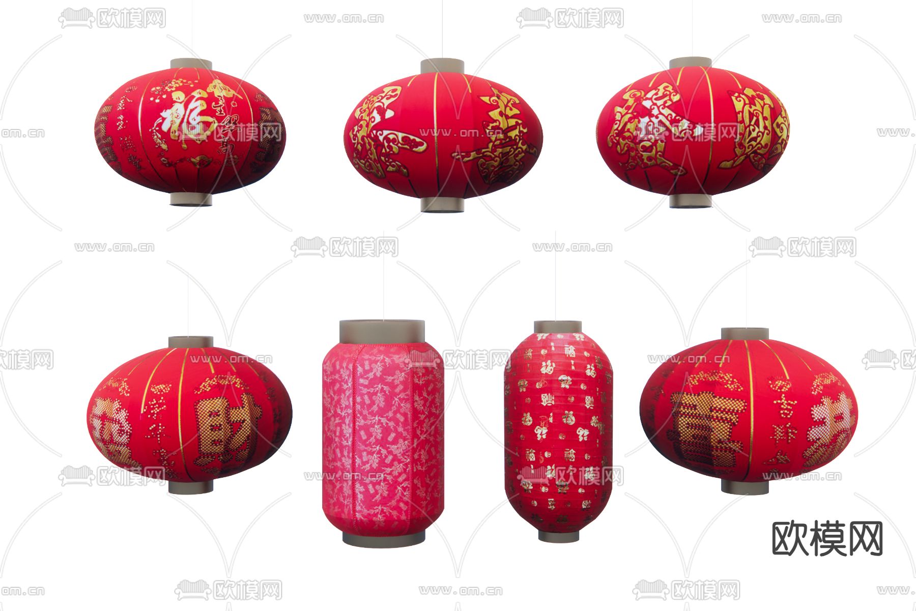 日式灯笼su模型下载（渲染图1）