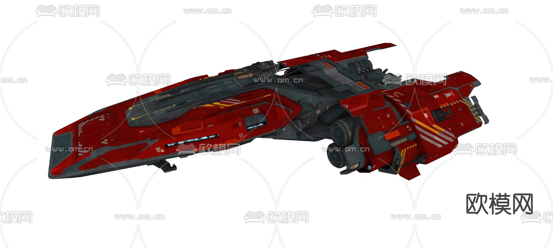 宇宙未来飞船su模型下载（渲染图2）