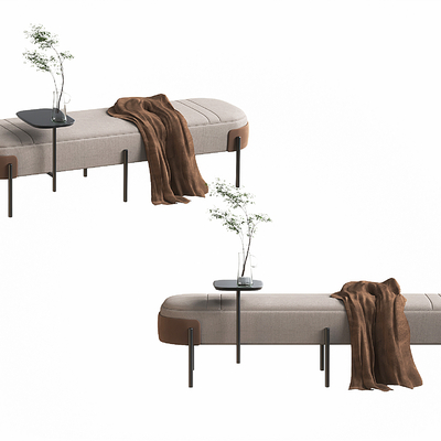  现代沙发凳su模型 