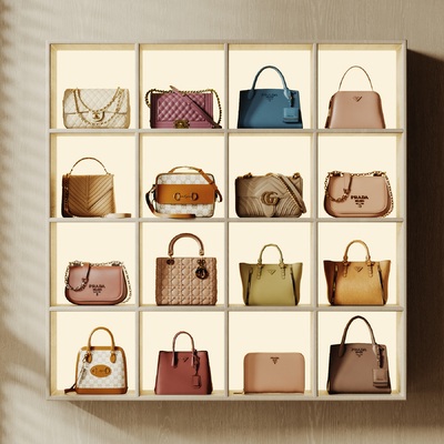  现代手提包su模型 