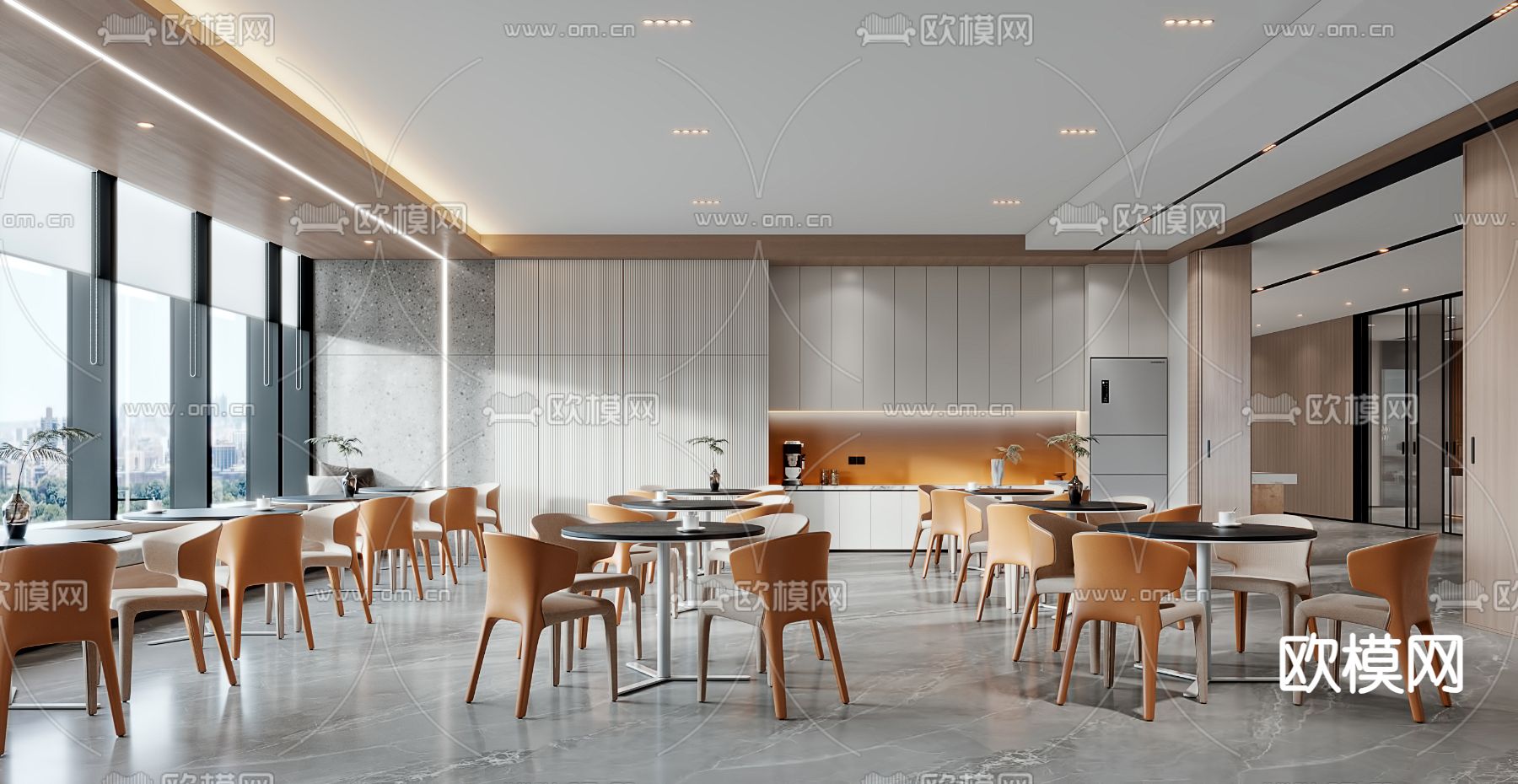 茶水间 办公室休息区3d模型下载（渲染图1）