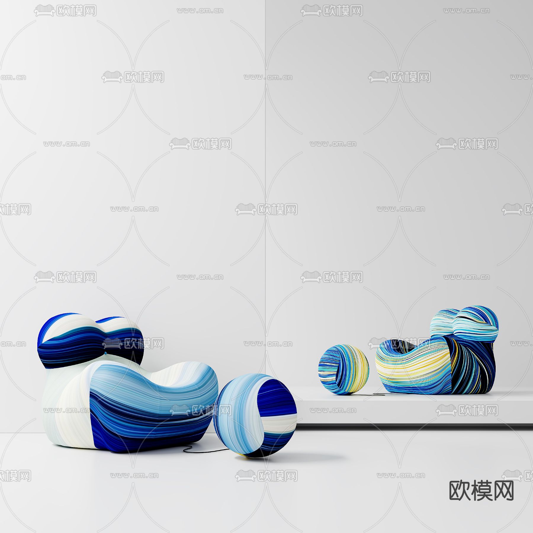 懒人沙发 软体沙发3d模型下载