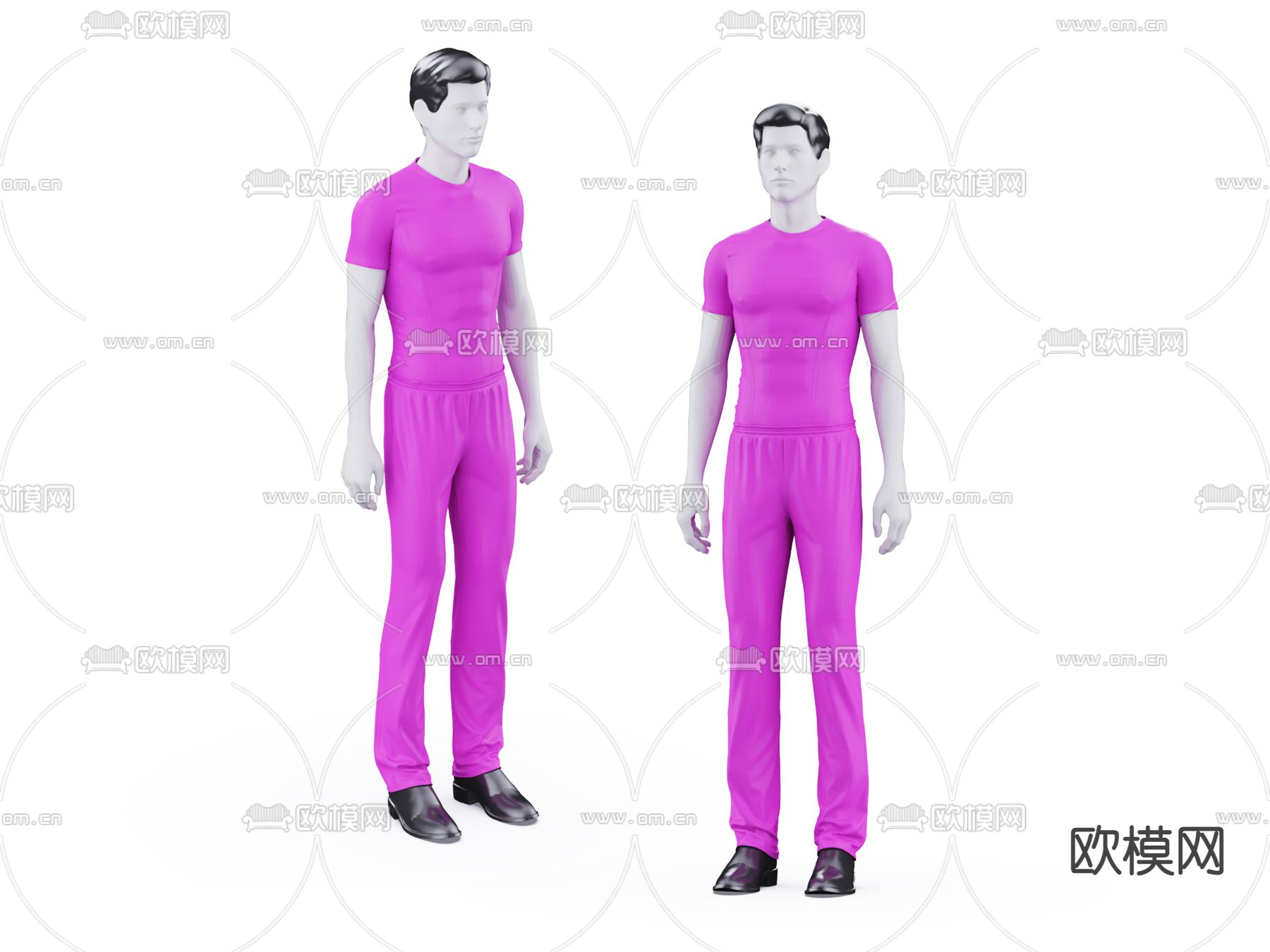 男士人物模特su模型下载（渲染图1）