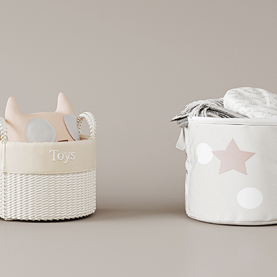  玩具收纳箱su模型 