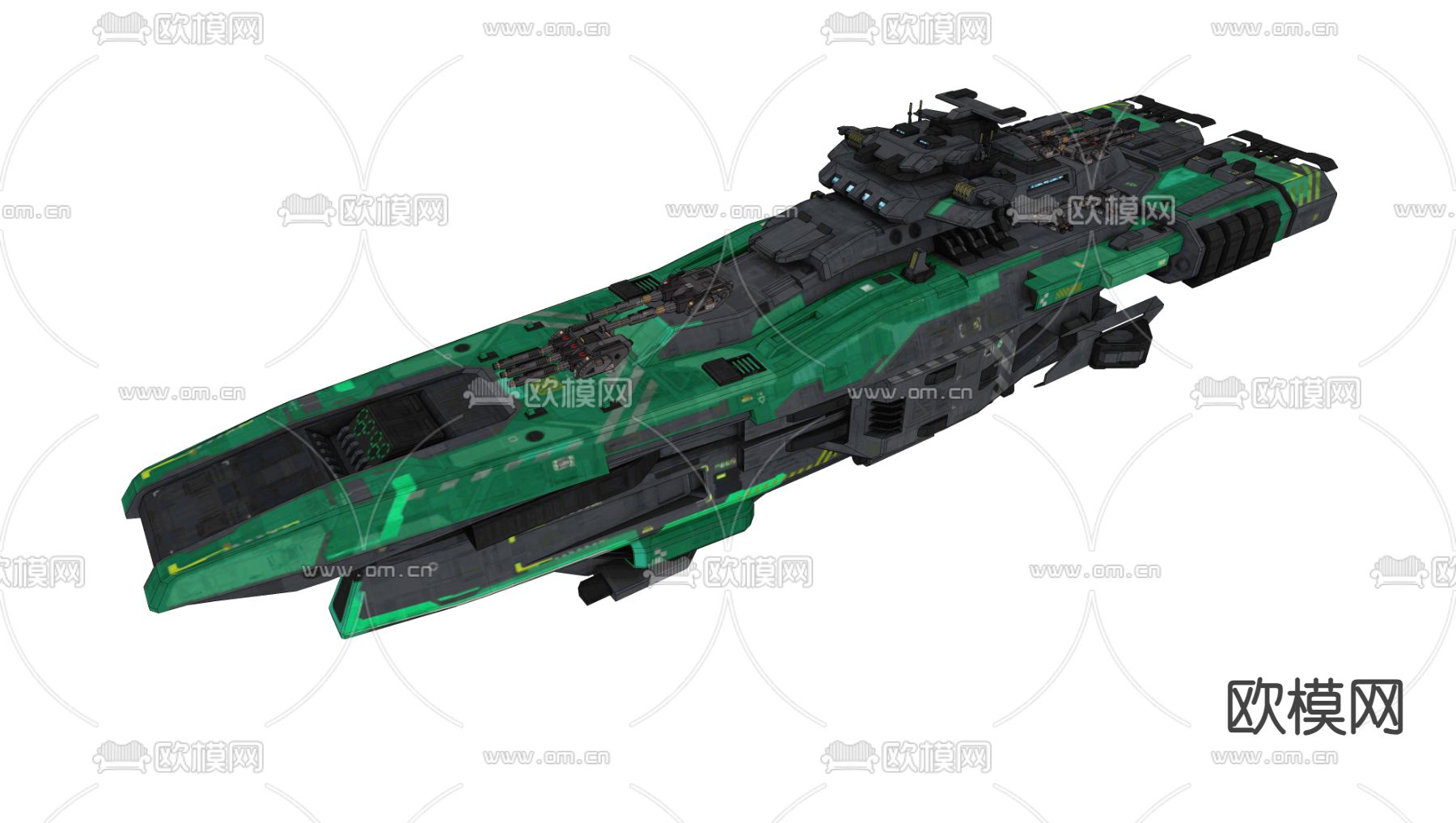 宇宙未来飞船su模型下载（渲染图2）