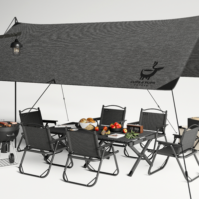  露营帐篷 露营桌椅su模型 