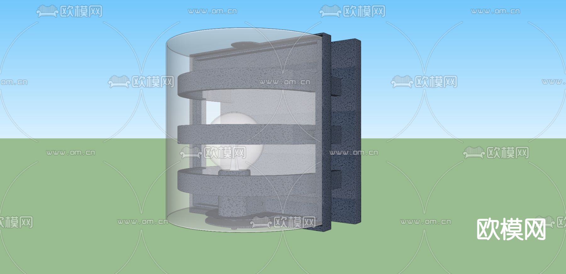 台灯su模型下载（渲染图2）