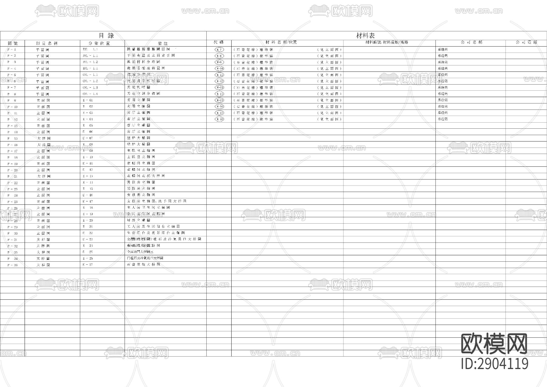家装装修目录设计说明下载（渲染图2）