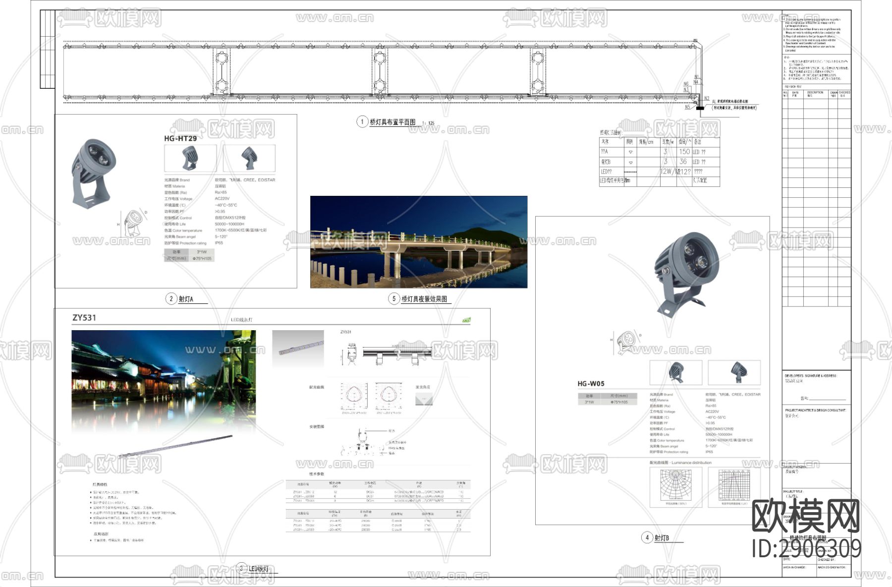 桥装饰图纸CAD施工图下载（渲染图2）