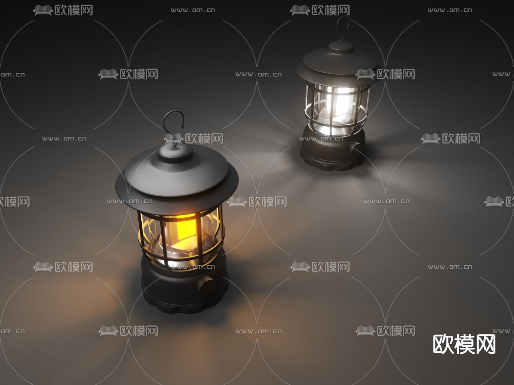 露营灯 户外灯3d模型下载（渲染图1）