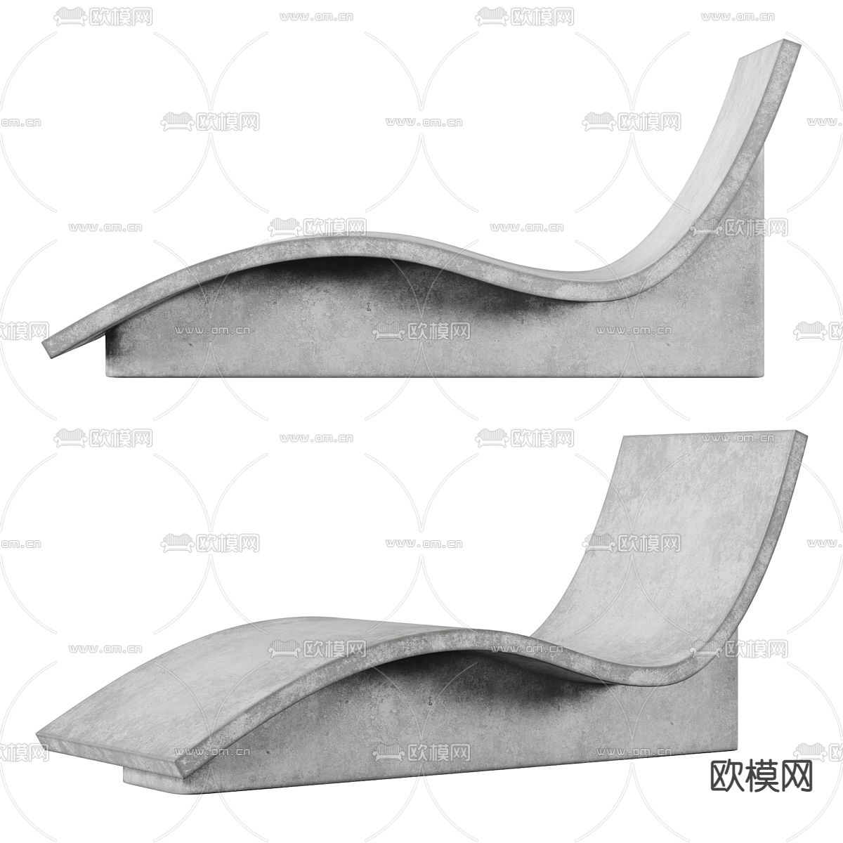 户外躺椅3d模型下载