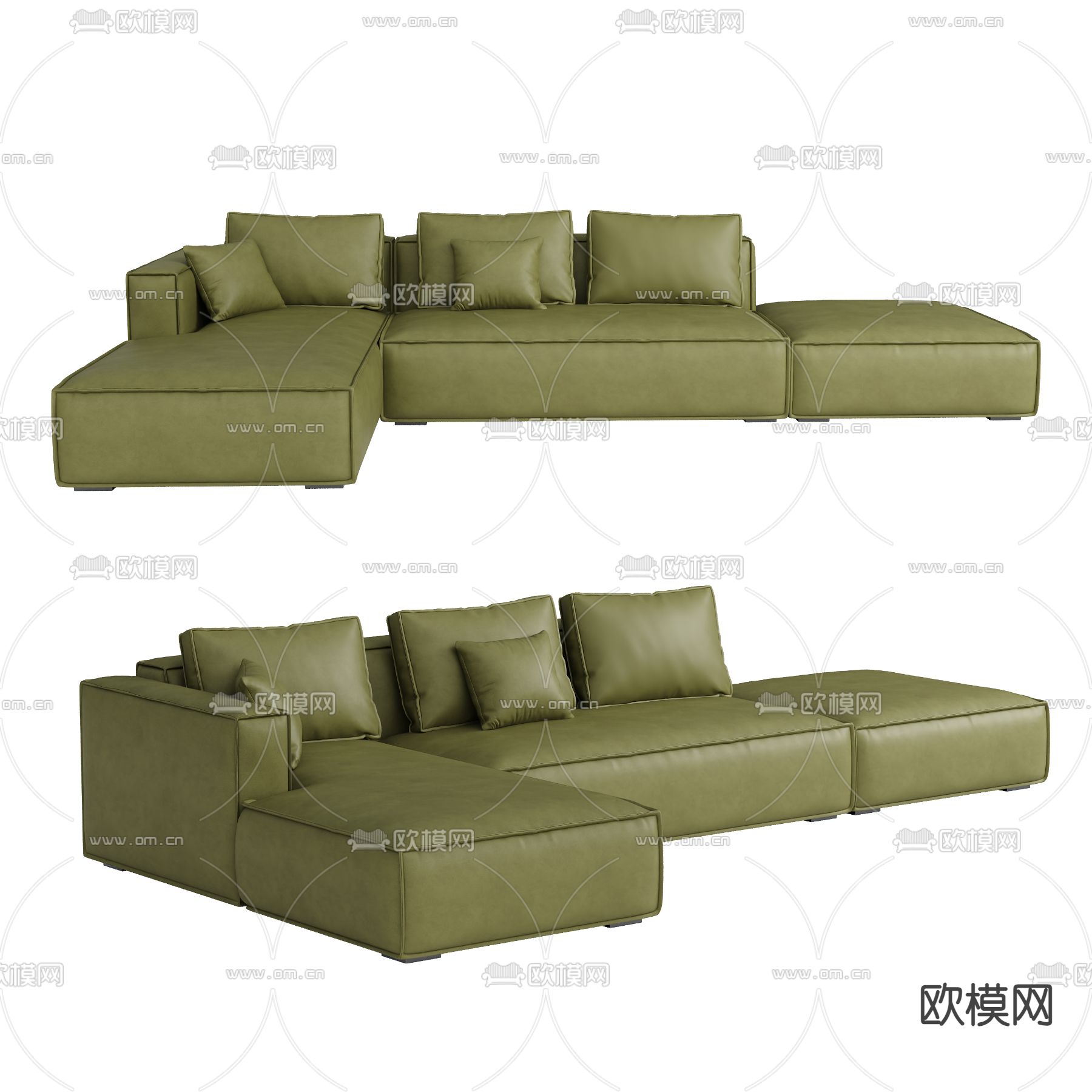 Minotti模块沙发 转角沙发3d模型下载