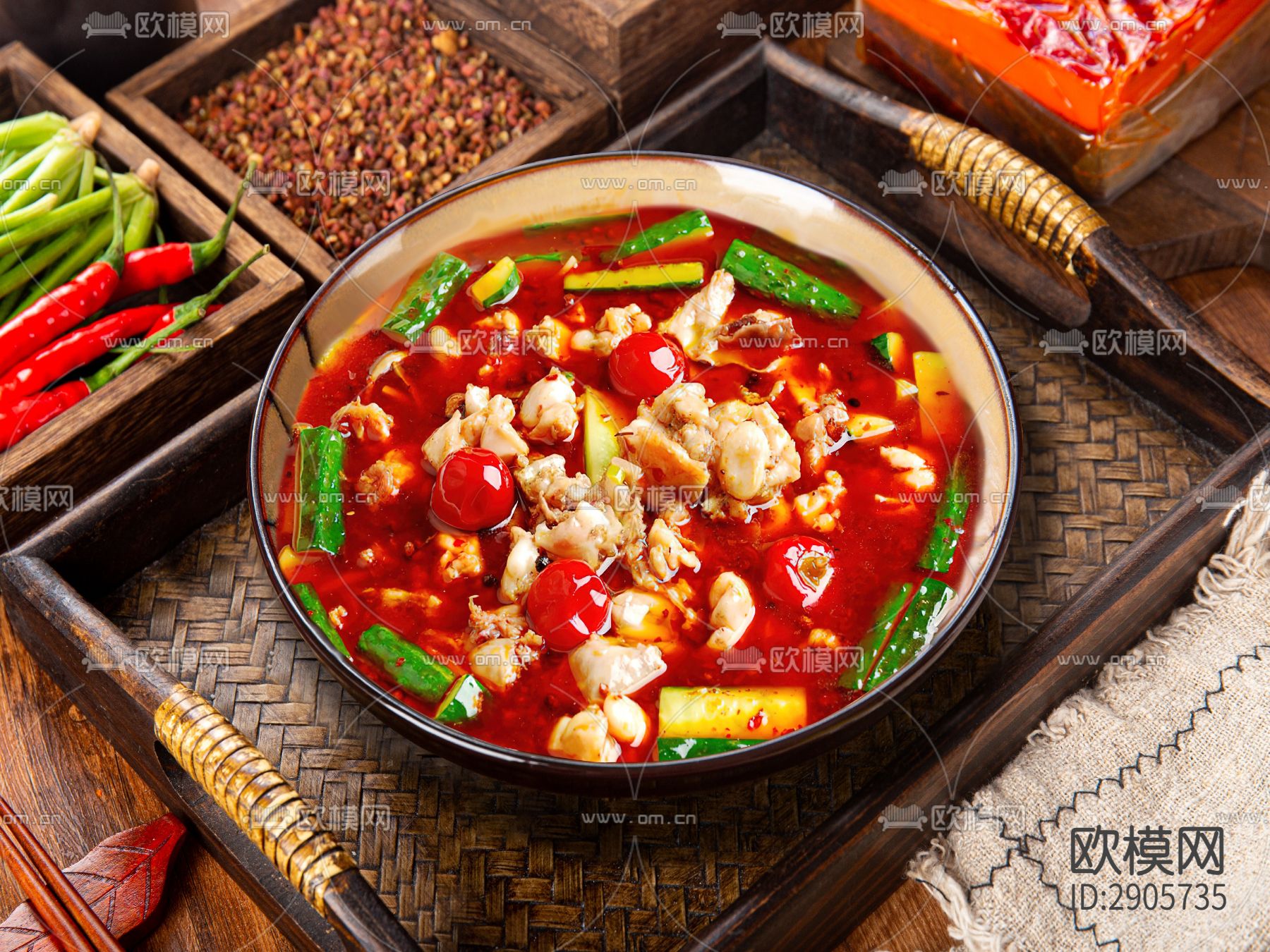 高清炒菜贴图下载（渲染图2）