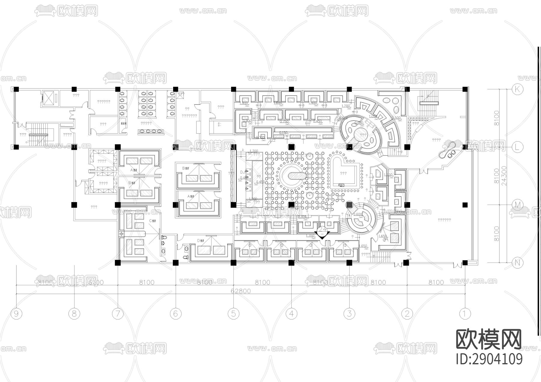 石家庄FD酒吧CAD施工图下载（渲染图1）