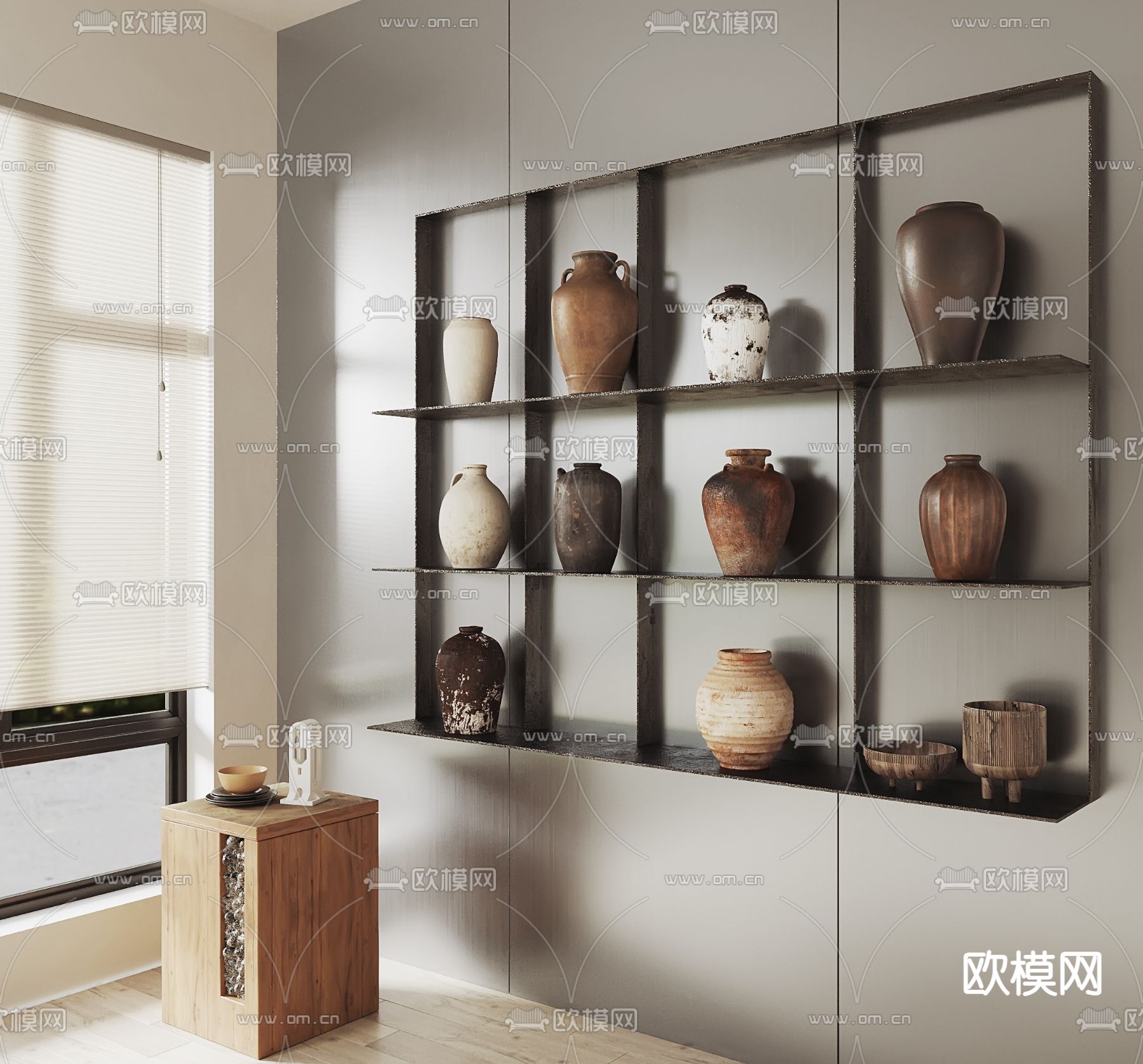 瓦罐 土罐 陶罐 陶瓷器皿3d模型下载