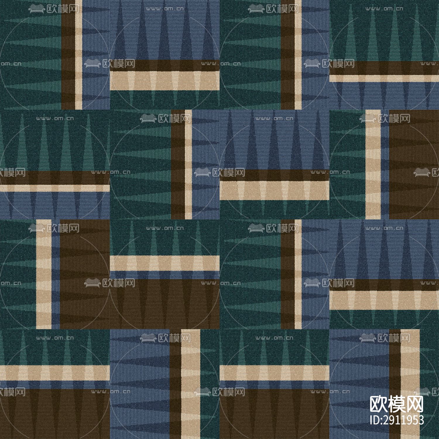 现代风格块状地毯 蓝色地毯下载