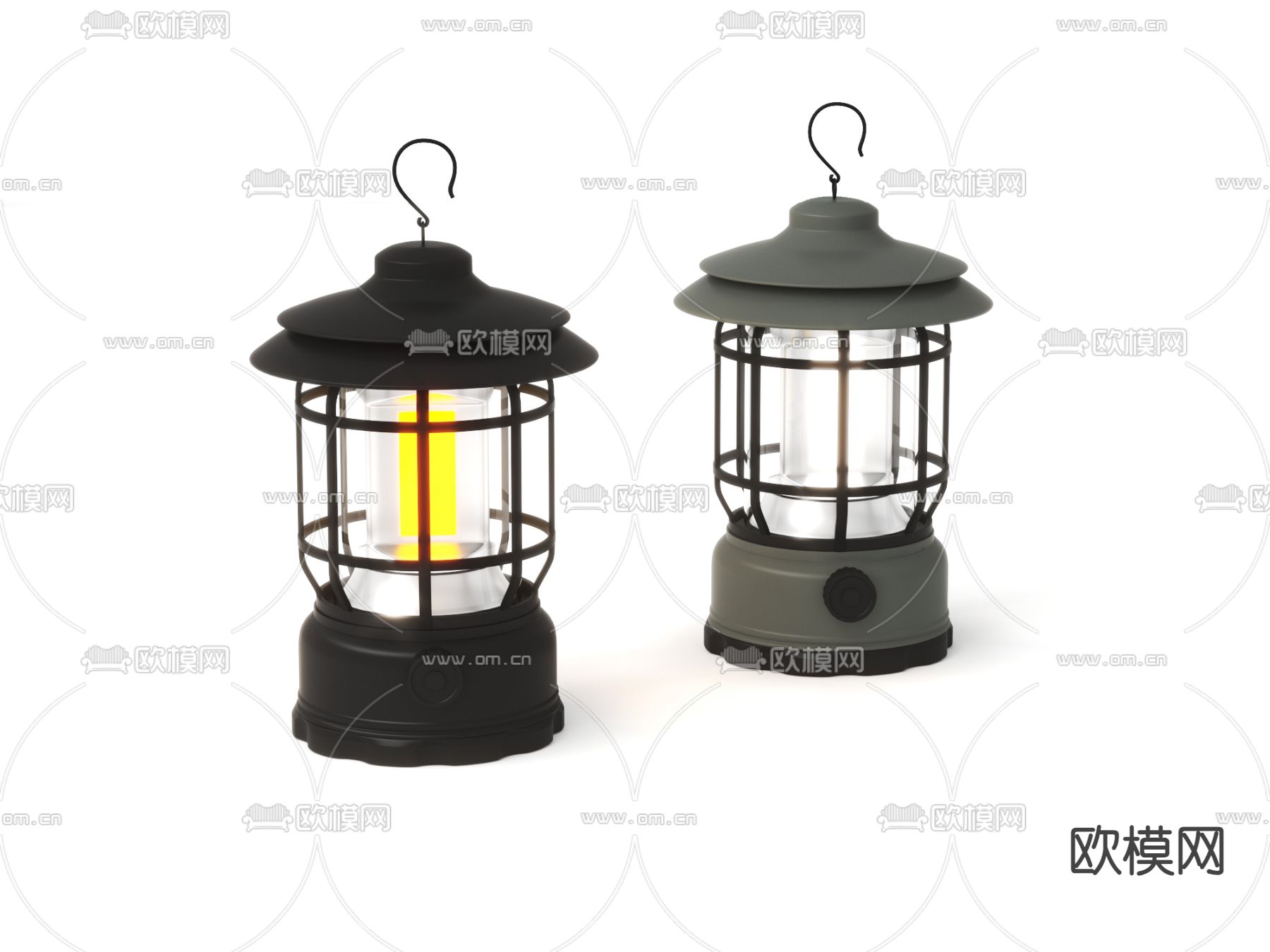 露营灯 户外灯3d模型下载（渲染图2）