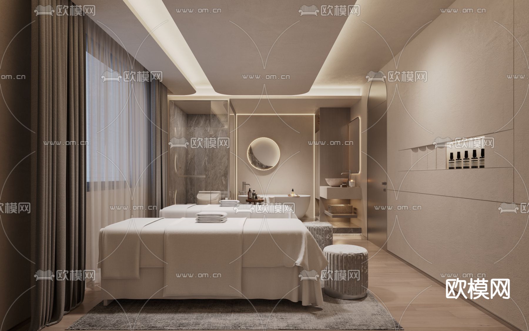 SPA护理房 美容房3d模型下载