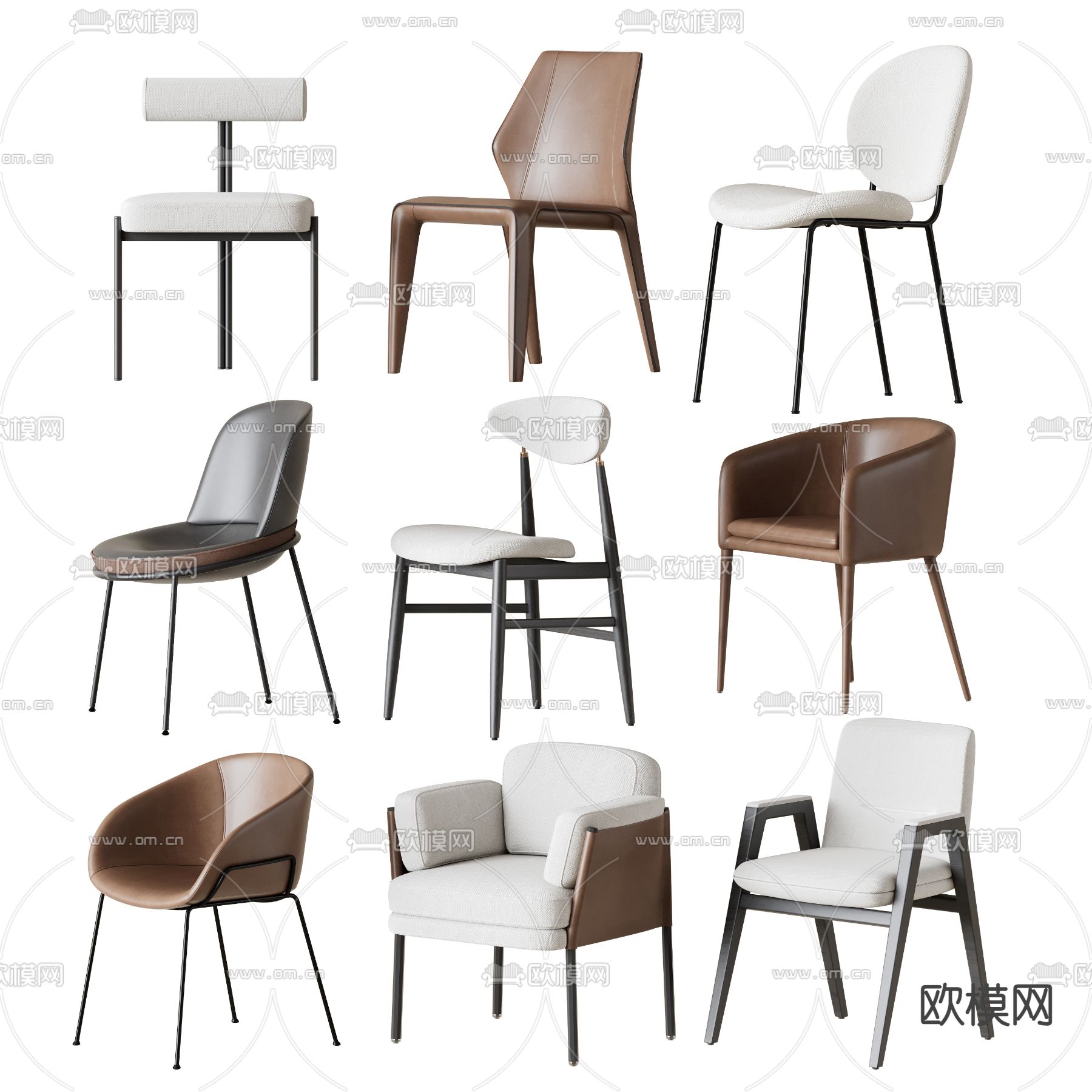 椅子 餐椅3d模型下载