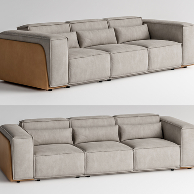 现代多人沙发 模块沙发su模型