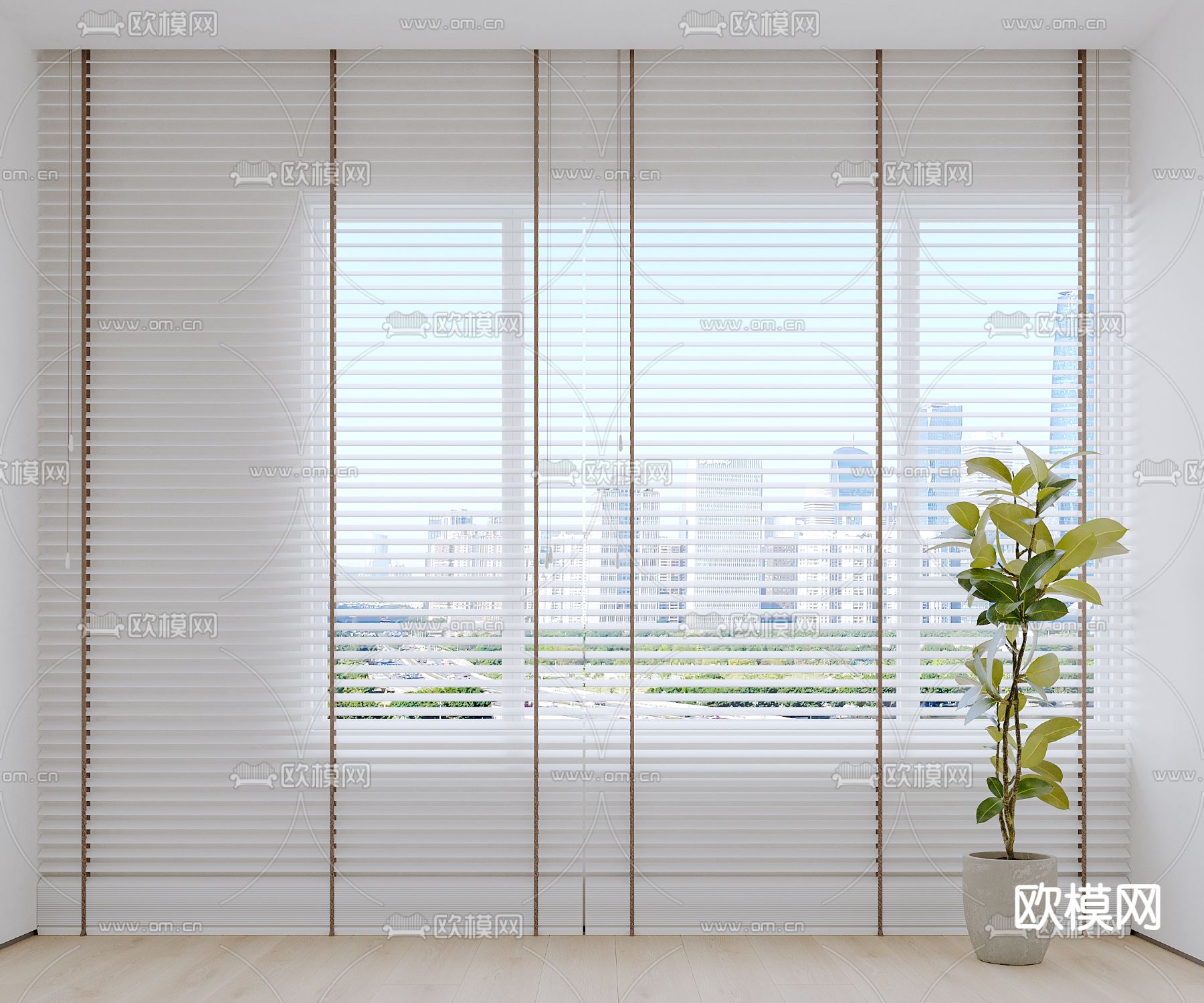 百叶帘 窗帘3d模型下载