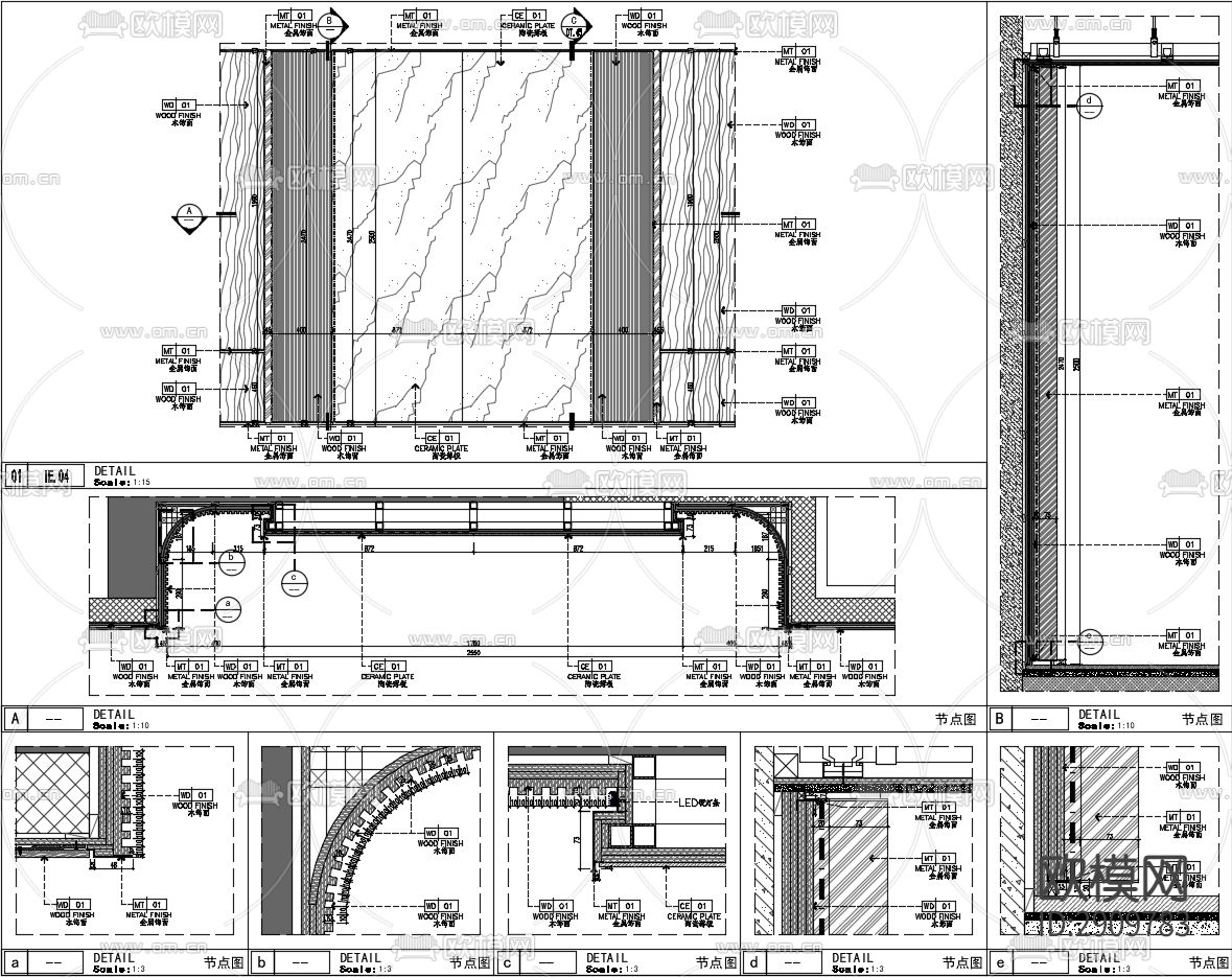 丹健国际-常州一江风华400大平层样板房cad施工图下载（渲染图10）