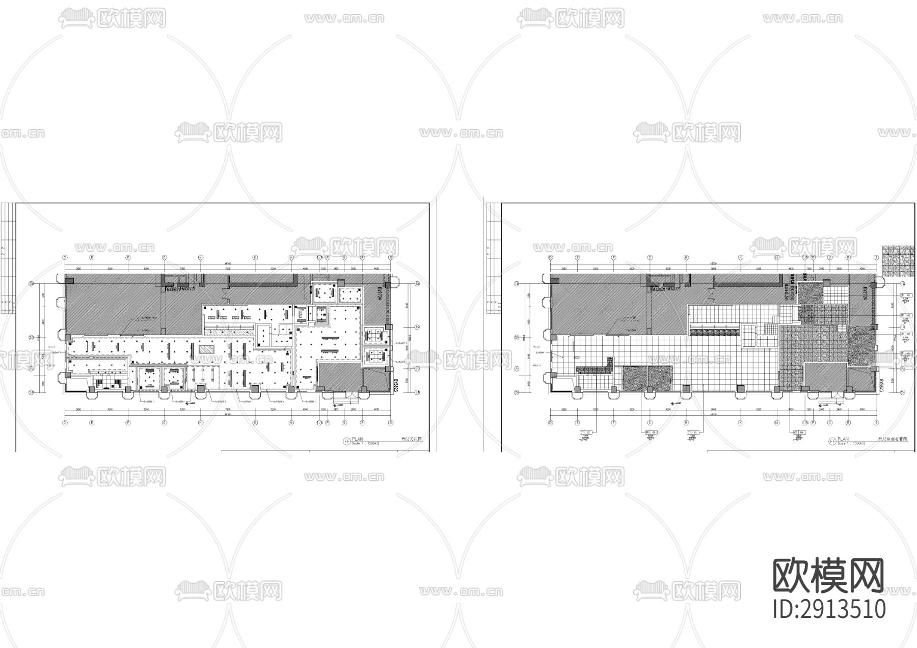 中信银行cad施工图下载（渲染图1）