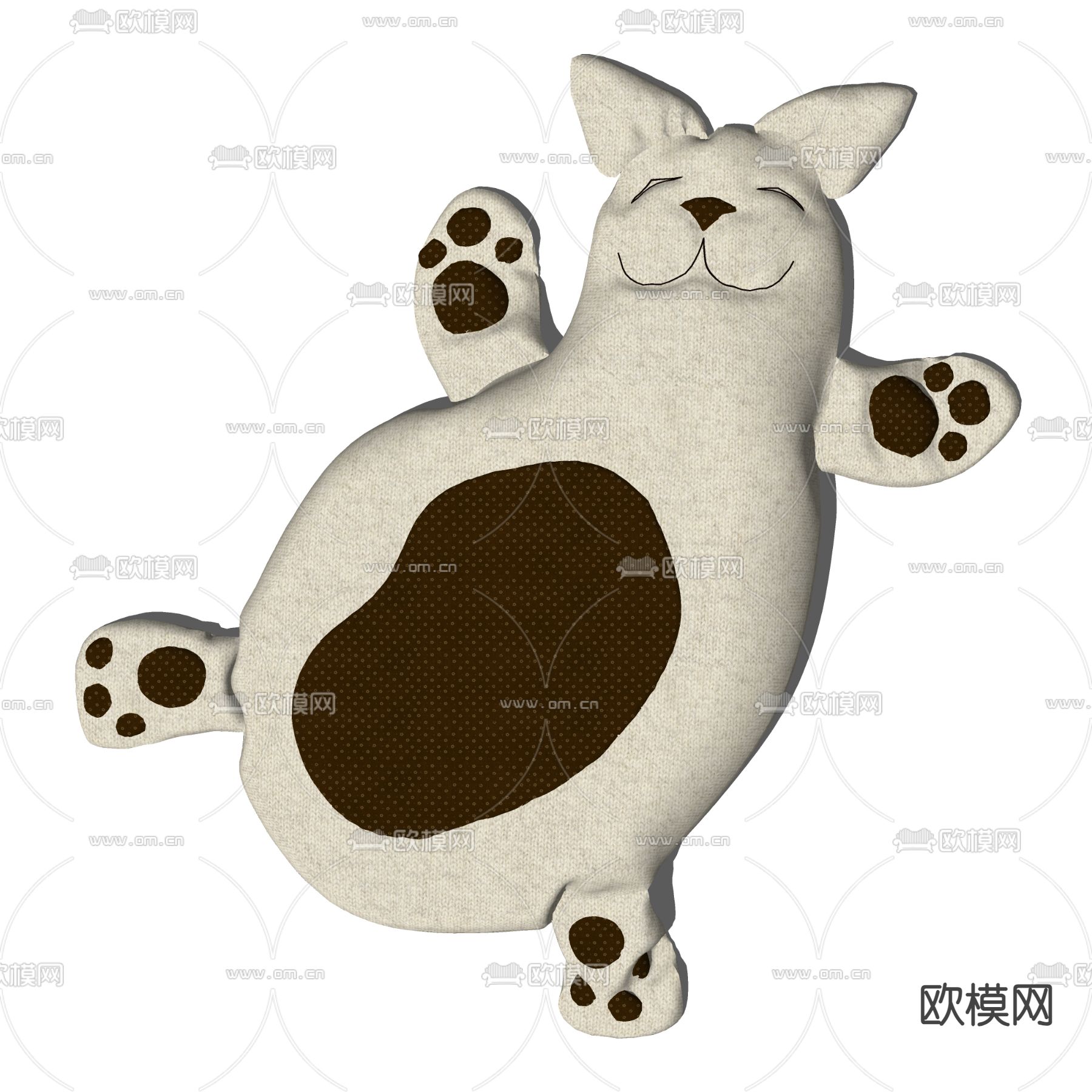 卡通坐垫 动物垫子su模型下载