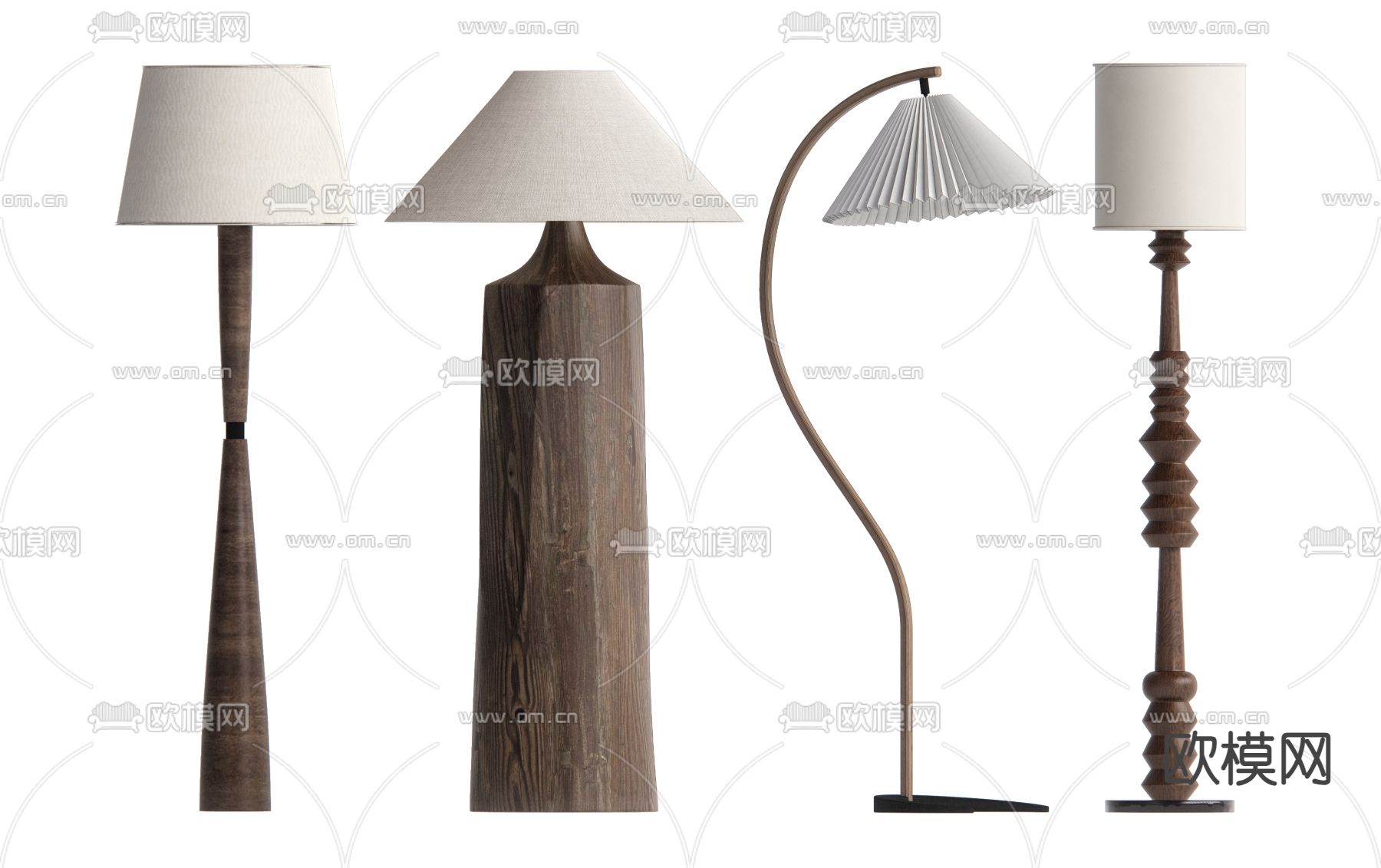 侘寂落地灯su模型下载（渲染图1）