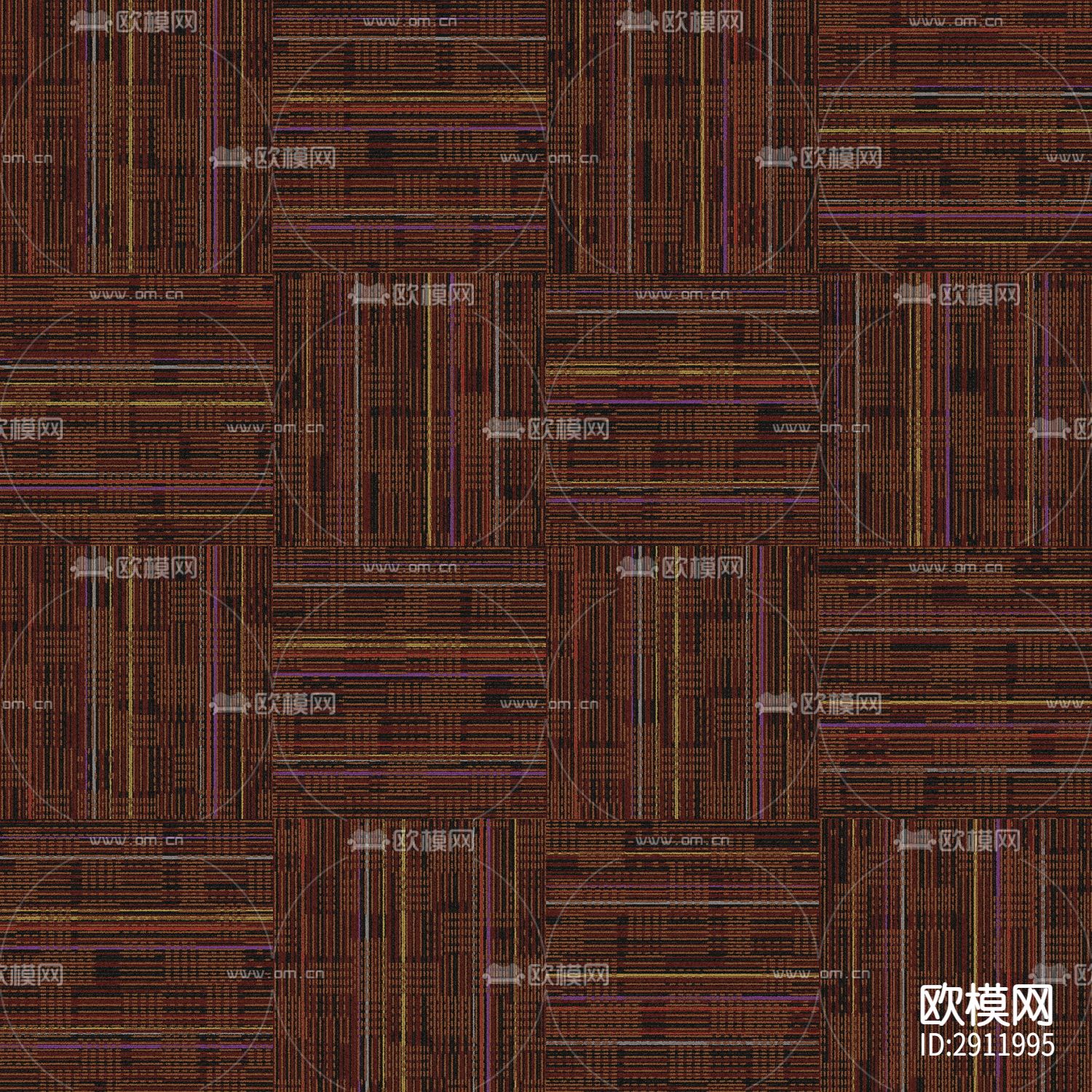 现代块状地毯 褐色地毯贴图下载