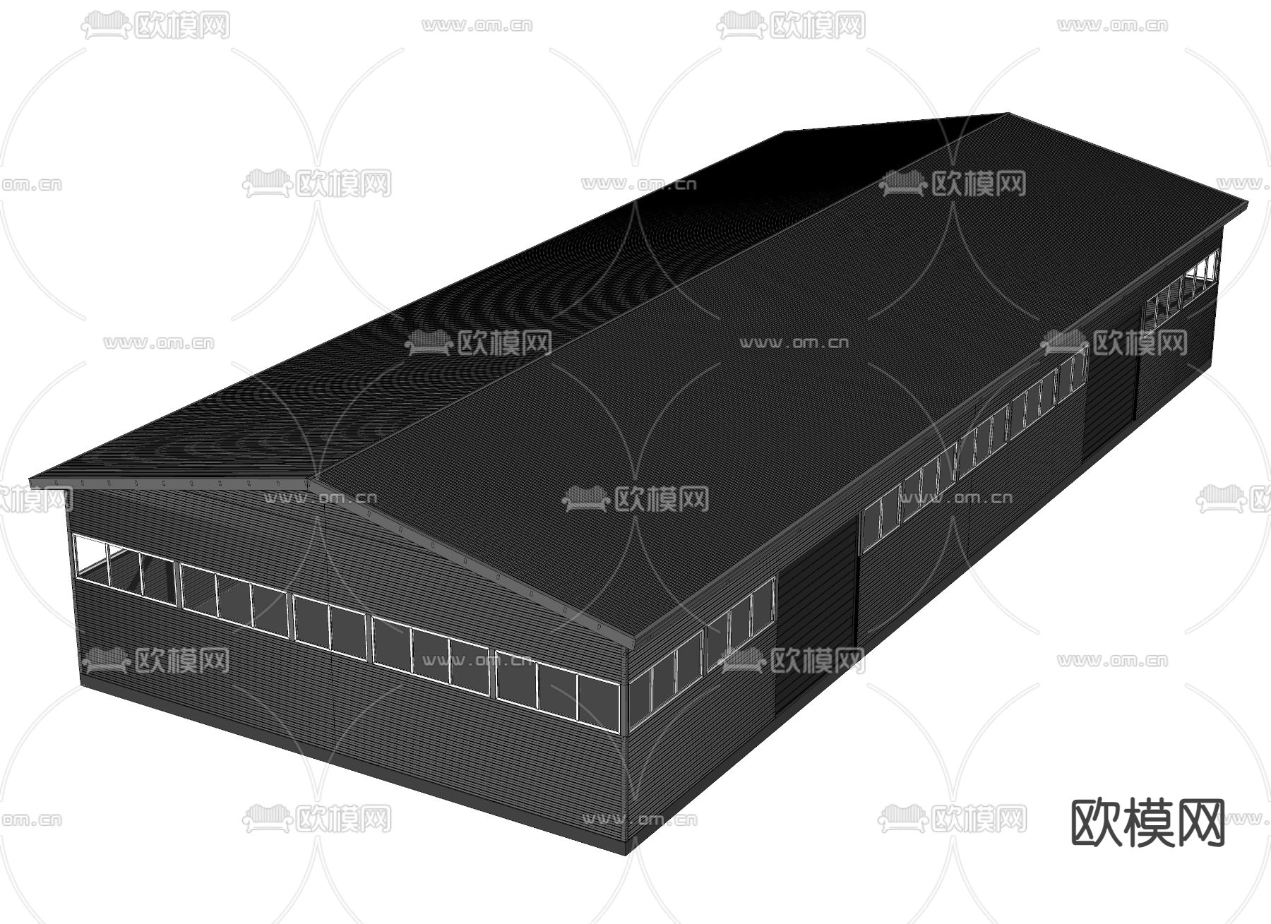 现代厂房 仓库su模型下载（渲染图2）