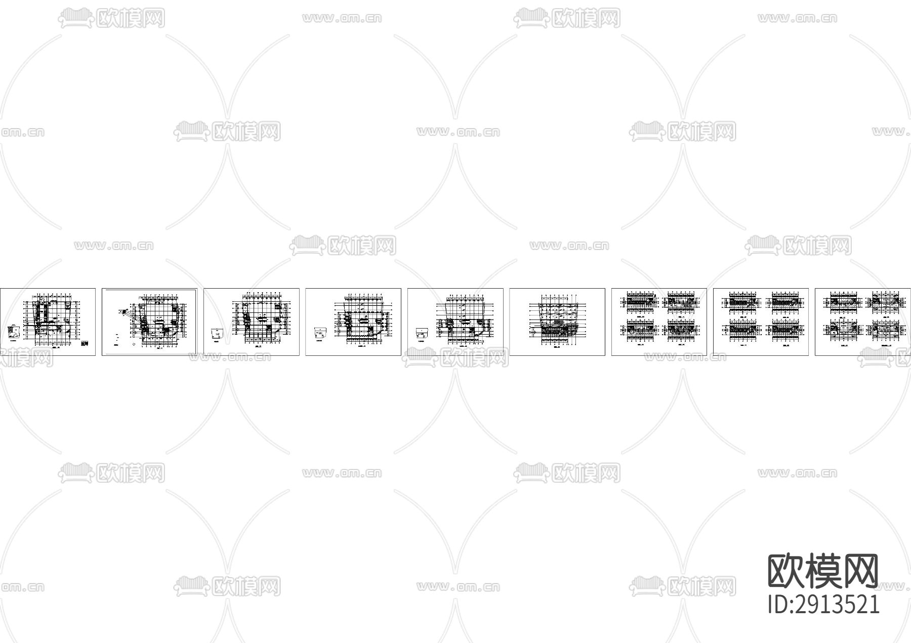 综合商业办公楼建筑cad施工图下载（渲染图4）