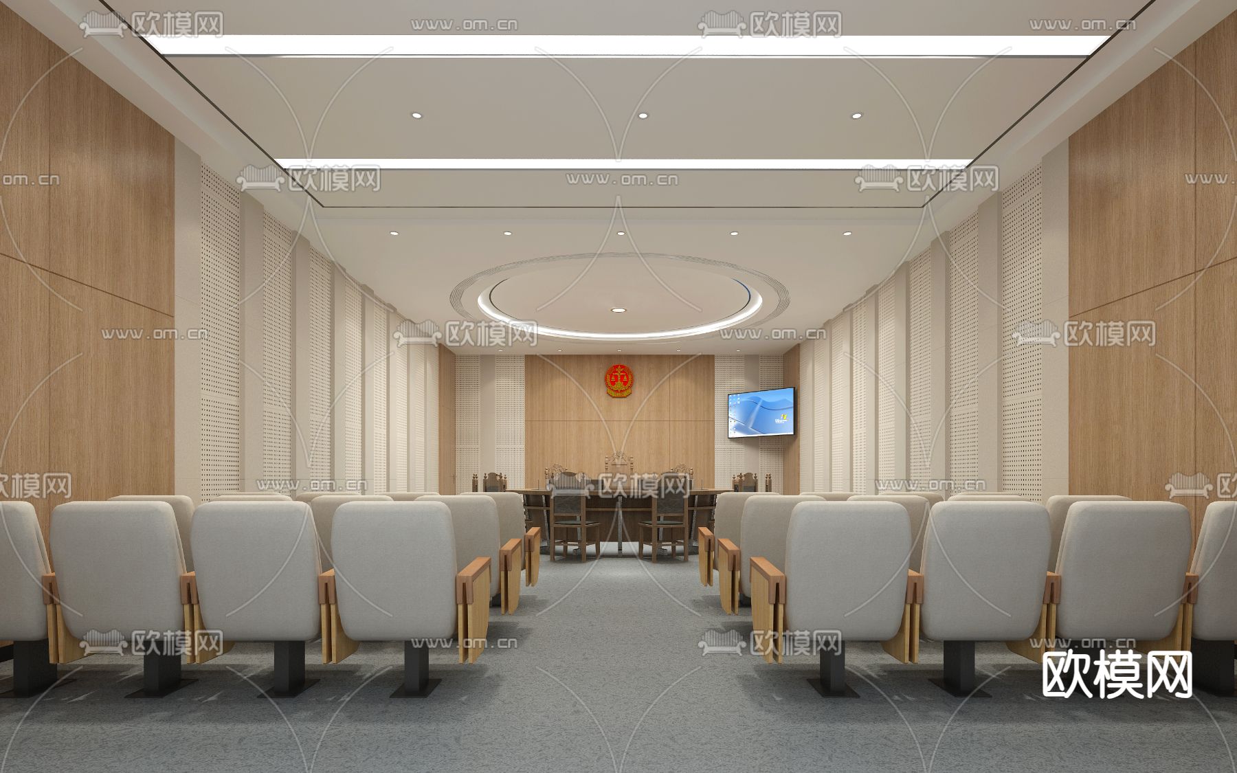 公检法 法庭3d模型下载