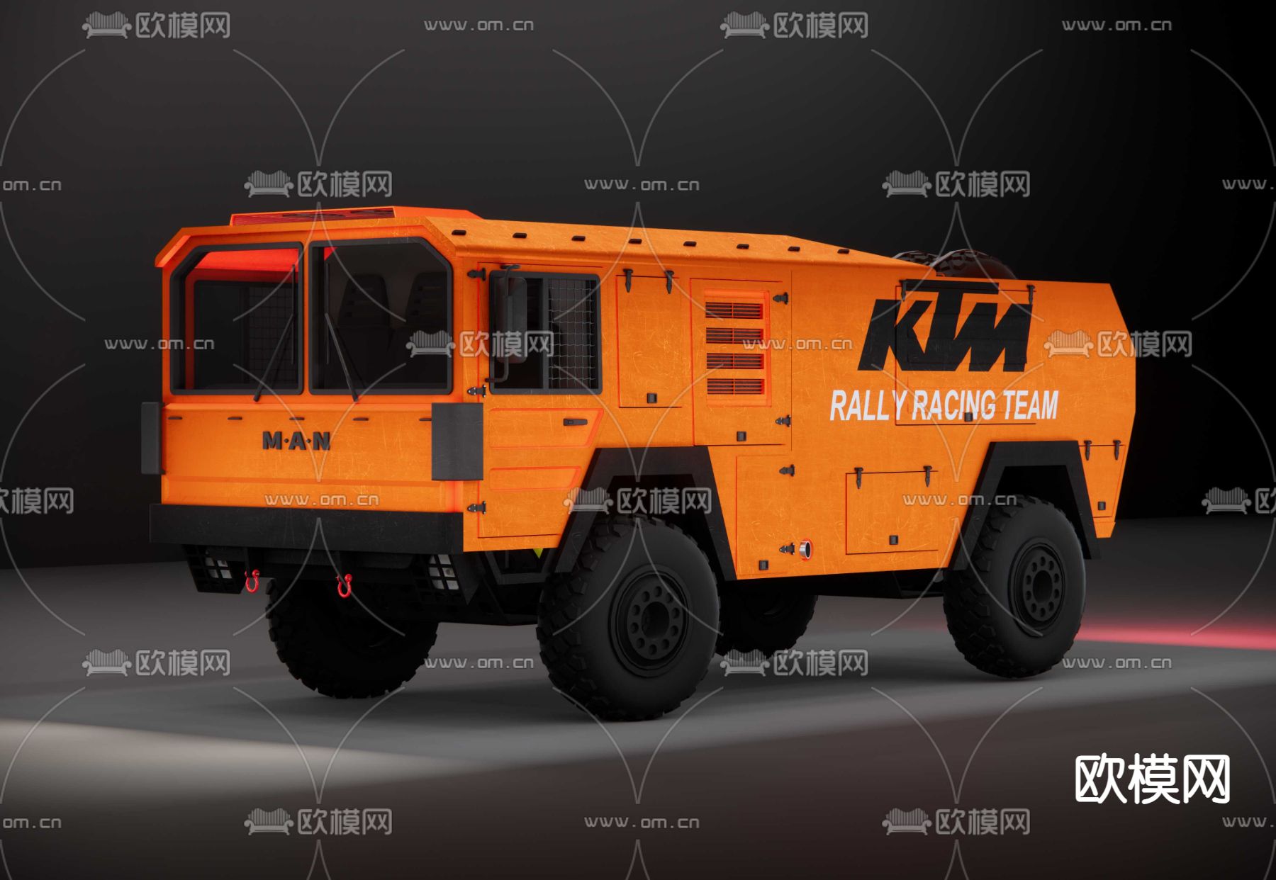 拉力赛卡车 雪地卡车 越野卡车 穿越卡车su模型下载（渲染图1）