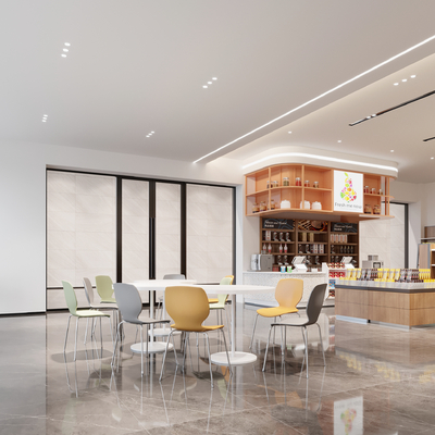  现代超市便利店su模型 