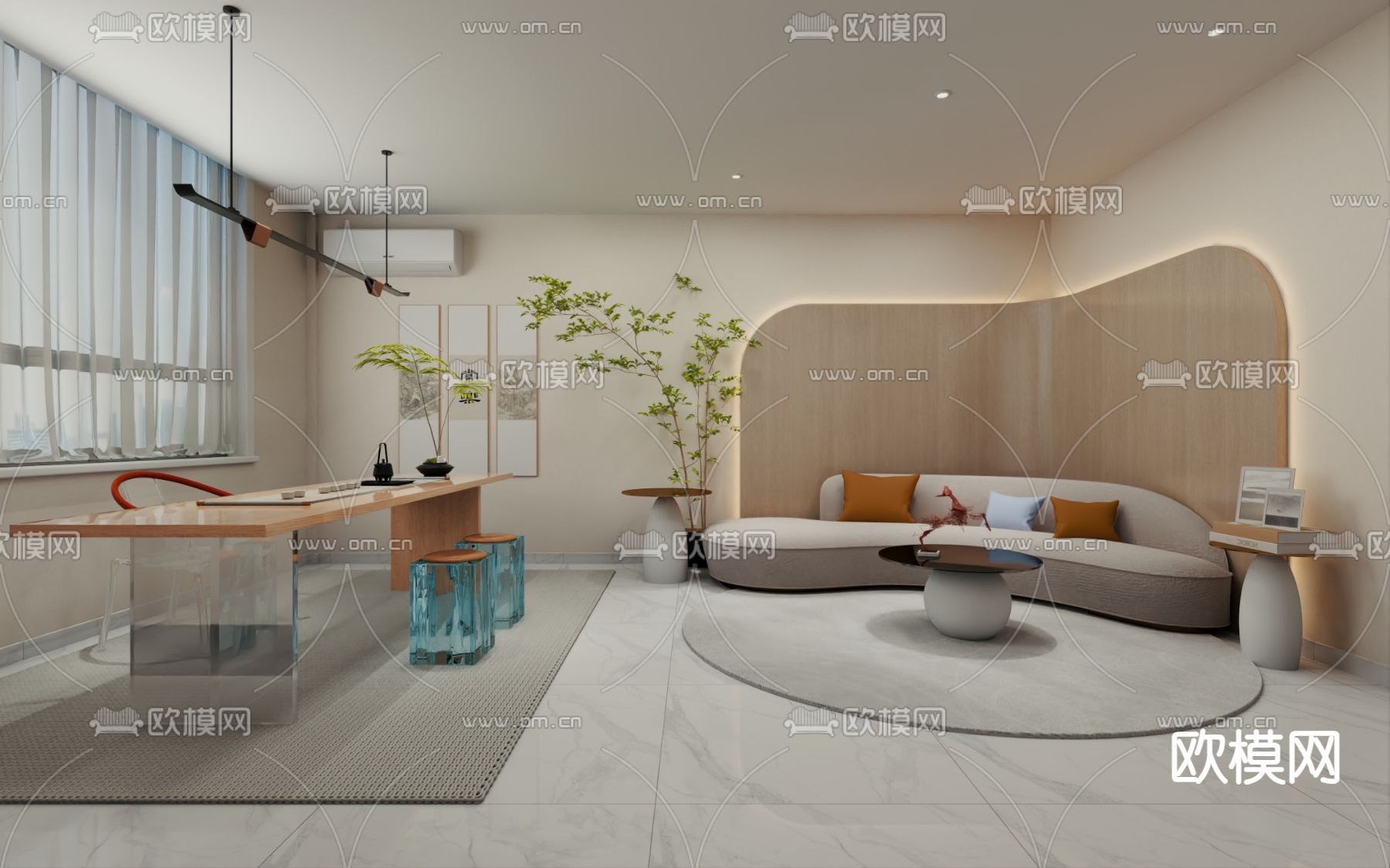 SPA护理房 美容房3d模型下载（渲染图4）