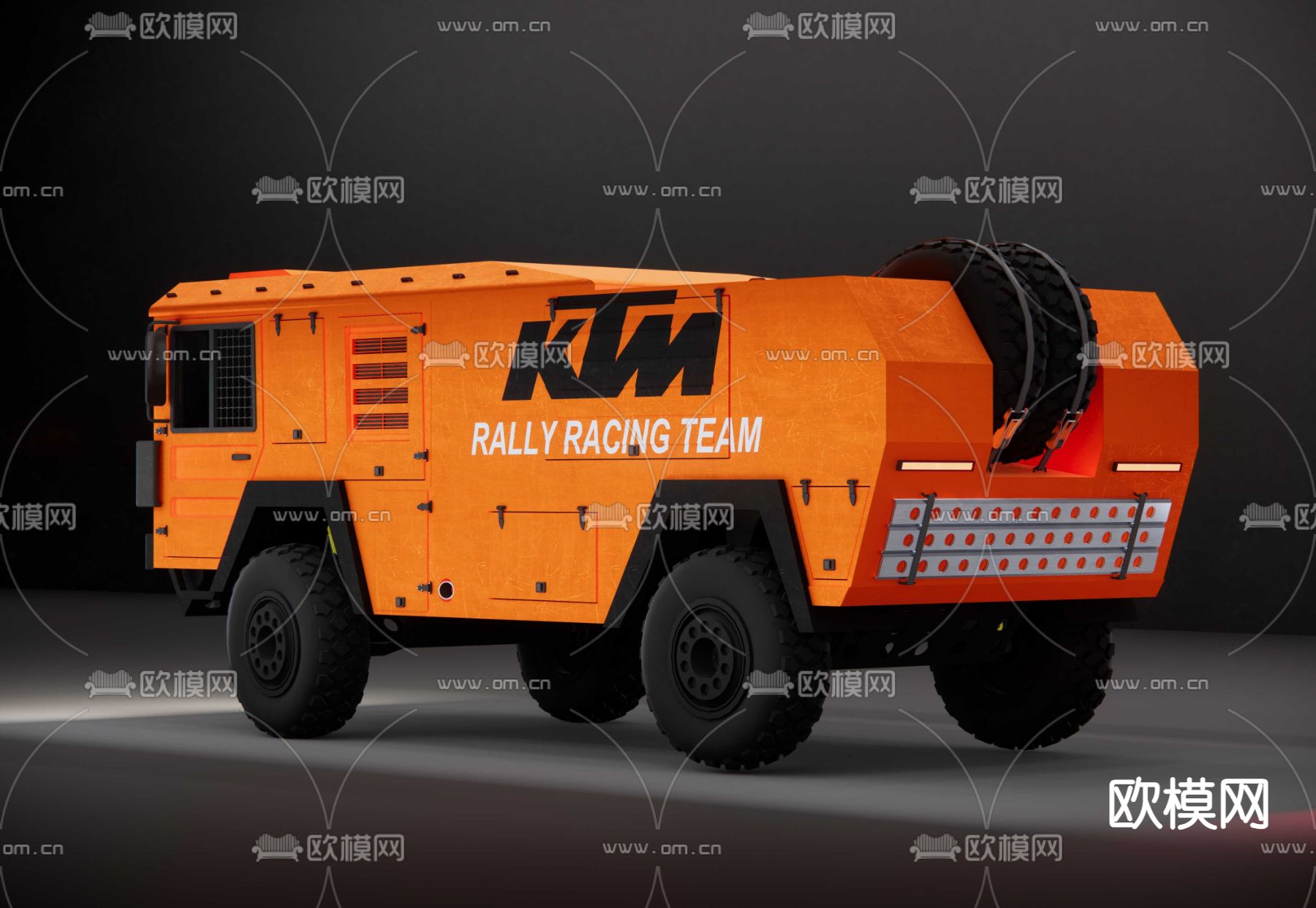 拉力赛卡车 雪地卡车 越野卡车 穿越卡车su模型下载（渲染图3）