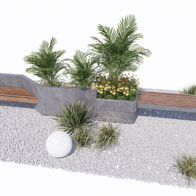  户外座椅 树池座椅su模型 