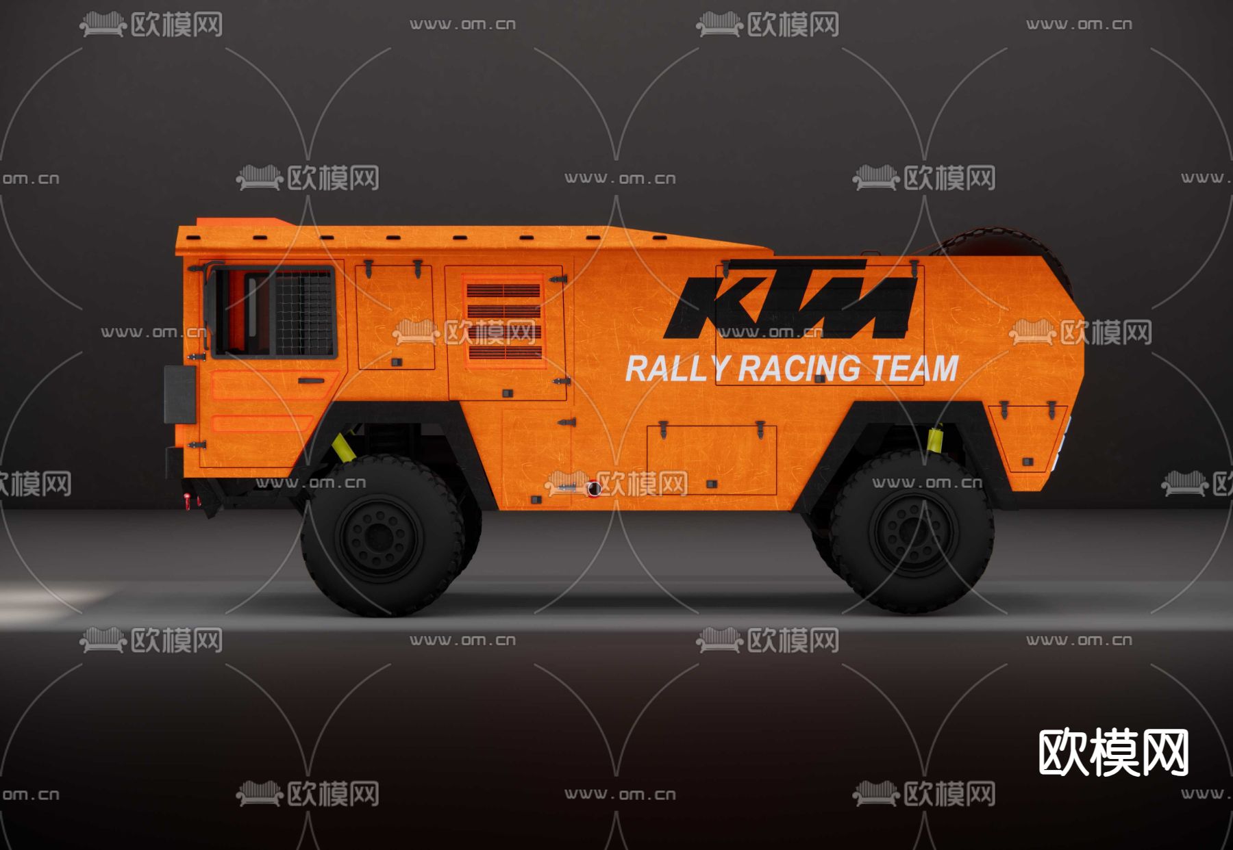 拉力赛卡车 雪地卡车 越野卡车 穿越卡车su模型下载（渲染图2）
