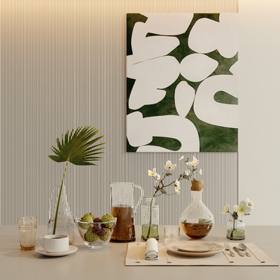  餐具 餐盘 桌面摆件su模型 