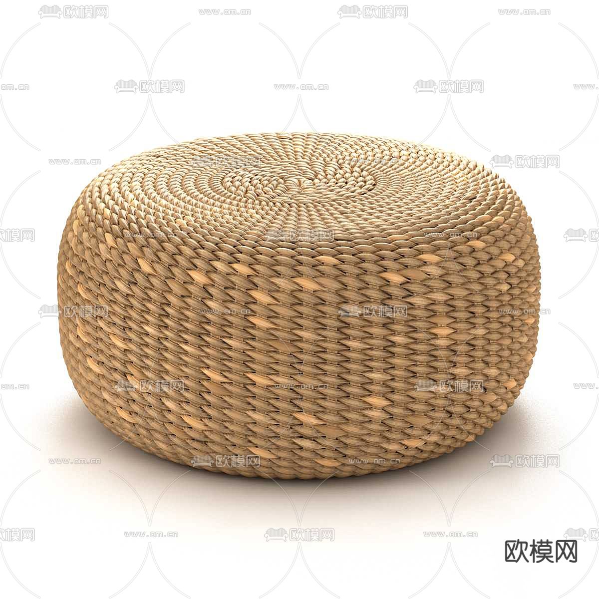 日式蒲团 坐垫su模型下载（渲染图1）