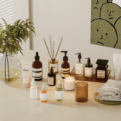  洗浴用品 护肤品 香薰su模型 