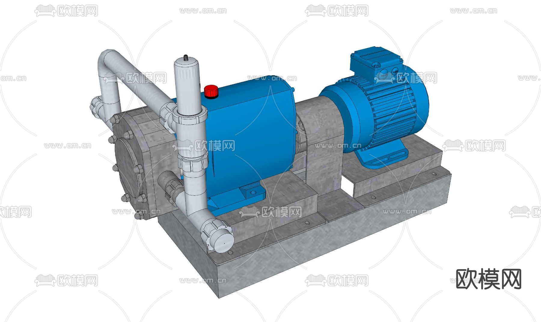 水泵油泵su模型下载（渲染图3）