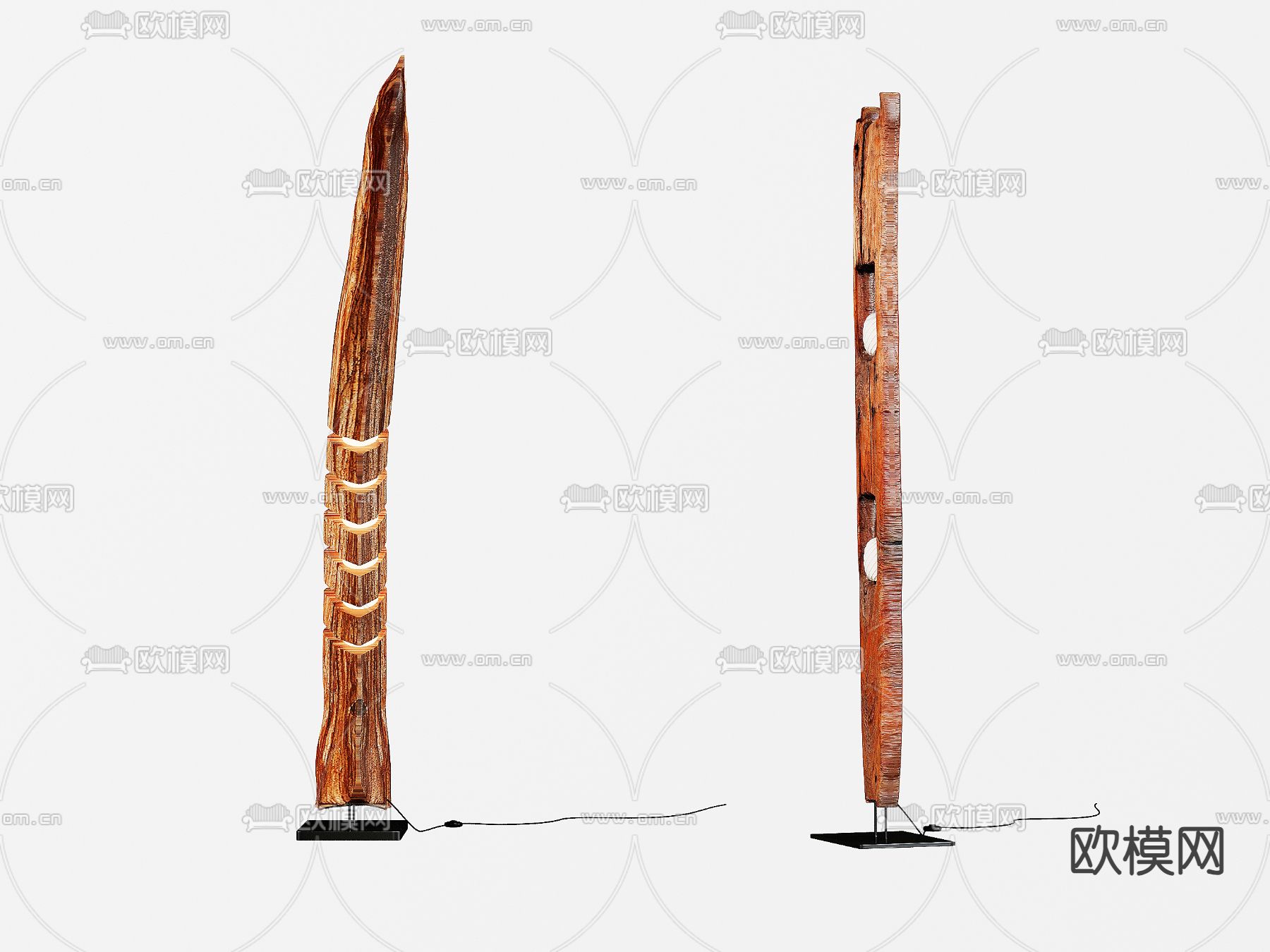 侘寂风落地灯su模型下载（渲染图1）