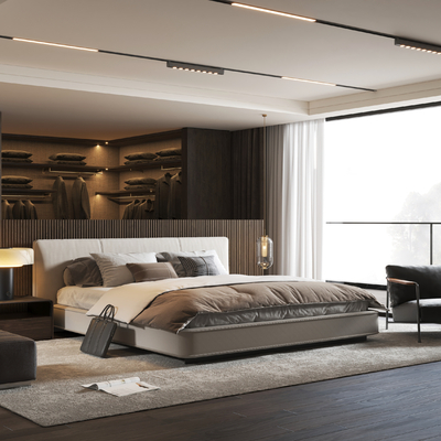  Minotti双人床su模型 