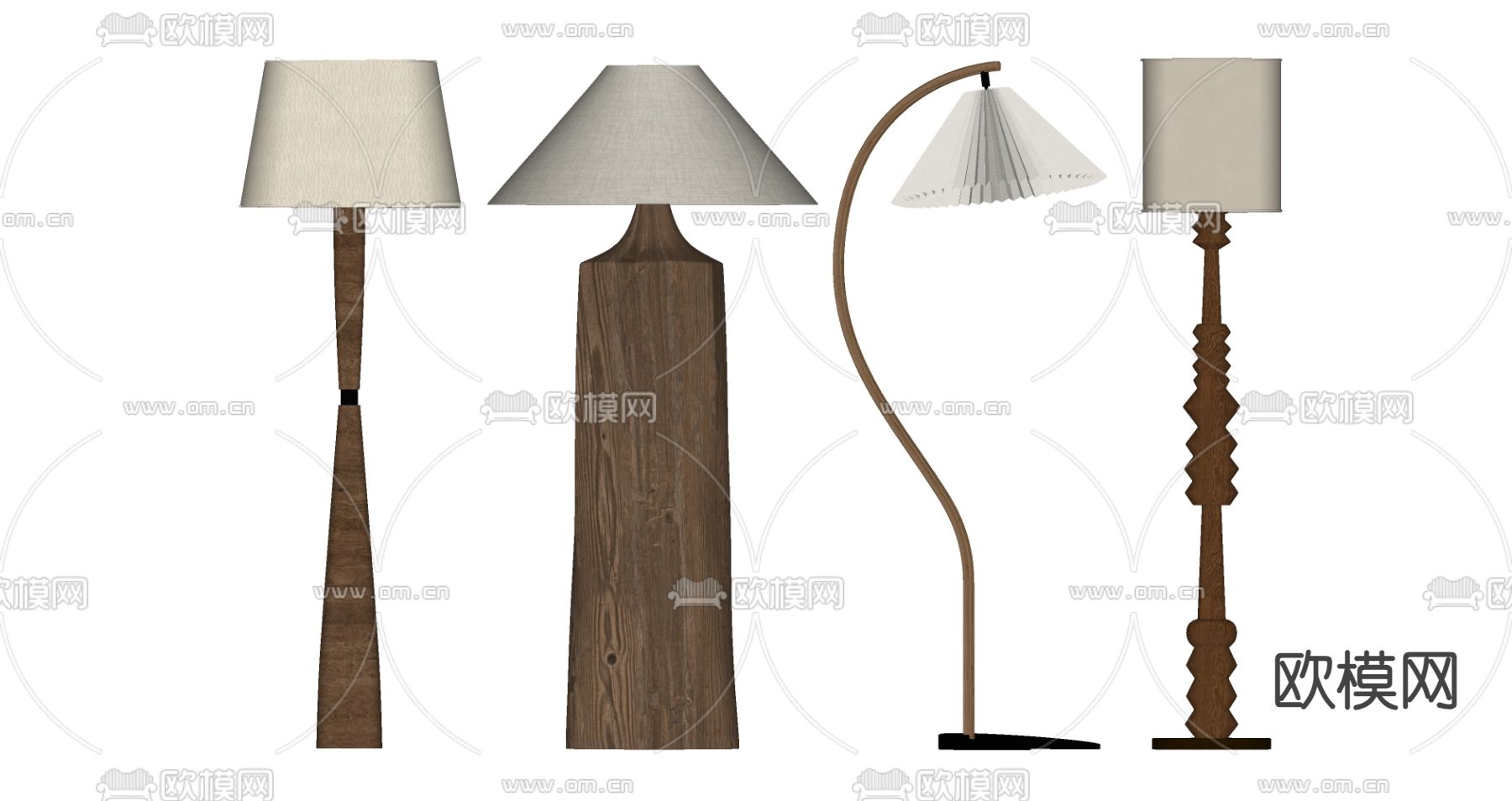 侘寂落地灯su模型下载（渲染图2）