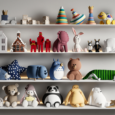  儿童玩具 公仔 布艺玩偶 毛绒玩具su模型 