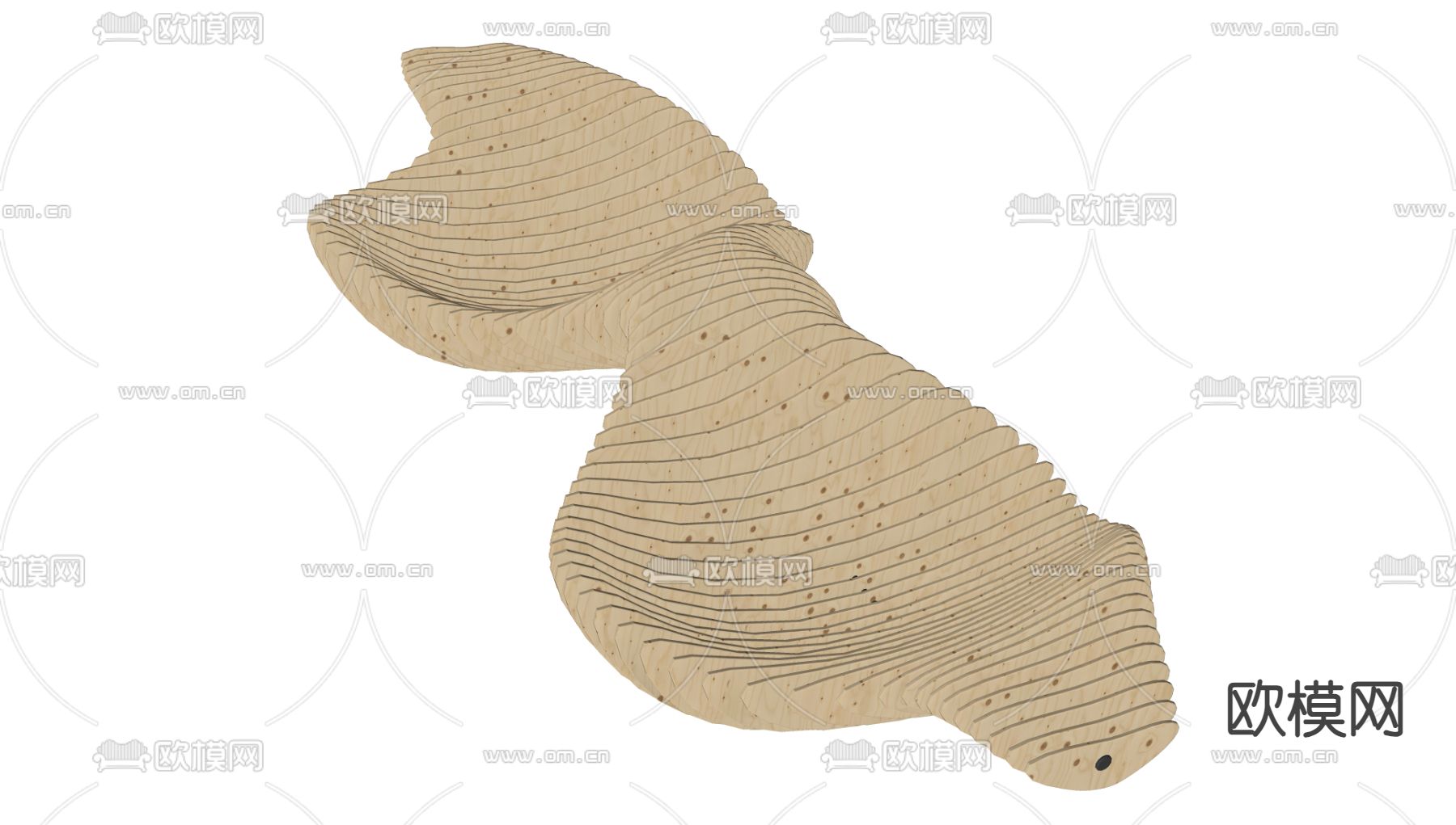 异形长凳 公共长凳 格栅凳su模型下载（渲染图2）